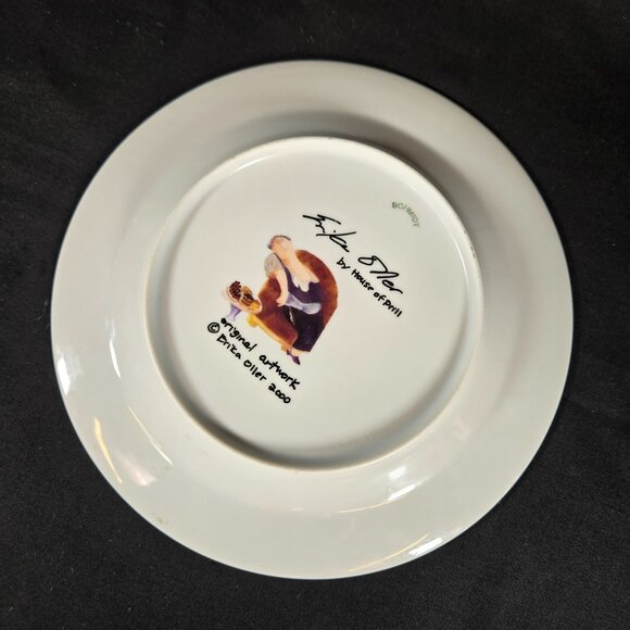 Its Just Fruit Dessert Plate Original Art By Erika Oller For House Of Prill 7.5" - Picture 2 of 7